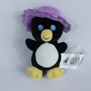 Disney Parks Wishables It's a Small World Penguin Purple Hat Plush